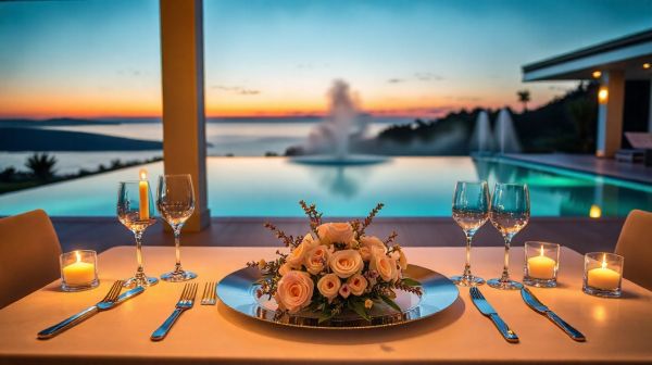 Planifiez un dîner haut de gamme dans votre villa