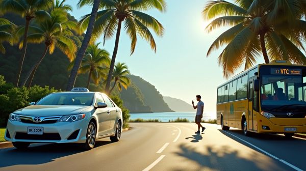 Se déplacer en Guadeloupe : taxi, VTC ou location, ce qui revient le moins cher