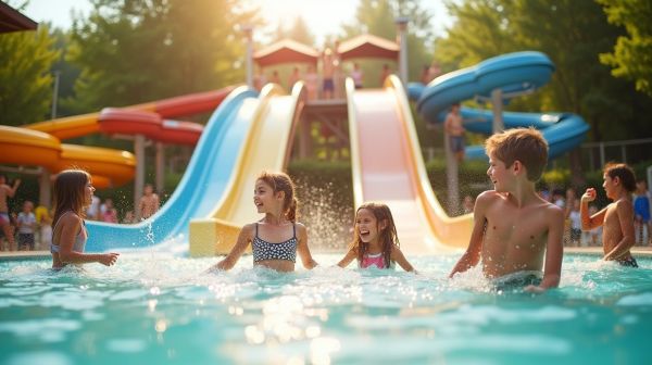 Toboggans et jeux d'eau : bien équiper le parc aquatique de son camping